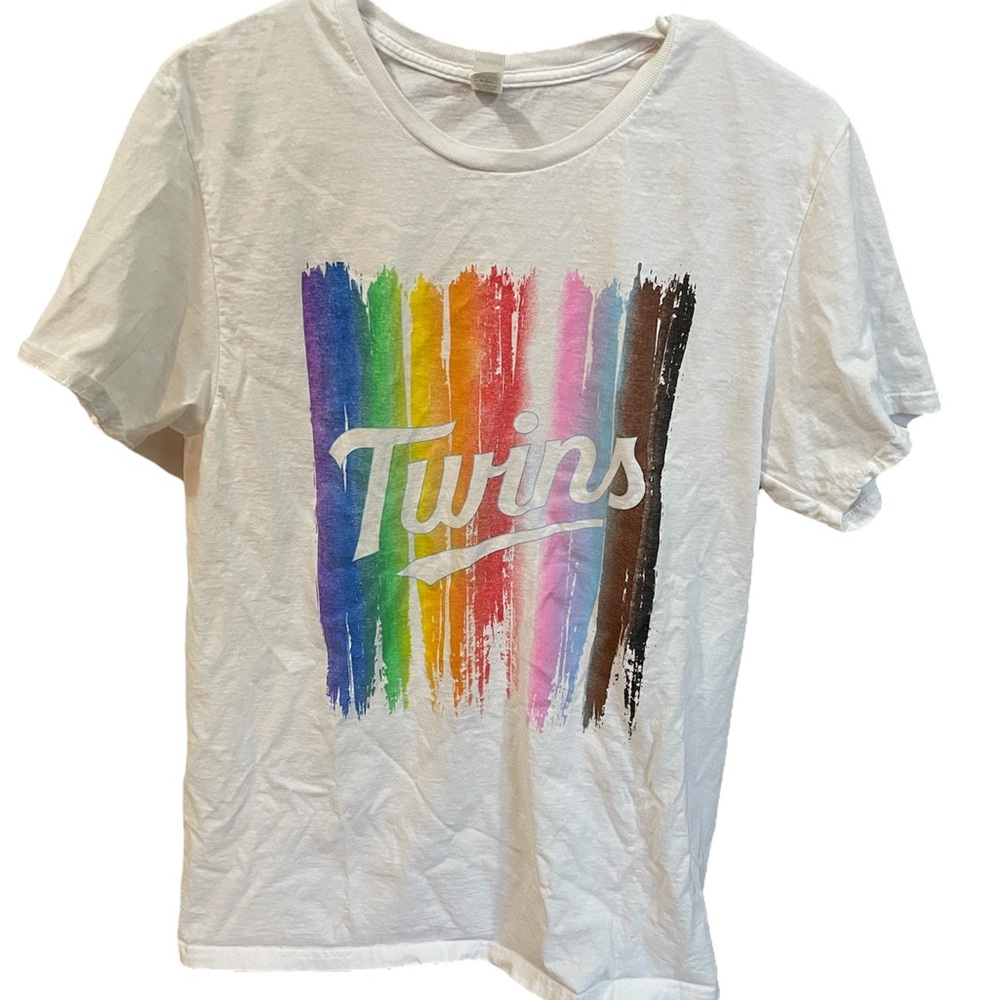 Rainbow Minnesota Twins baseball Graphic T-Shirt Pride Month